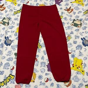 Vintage 90s Jerzees Red Made in USA Cotton Sweatpants